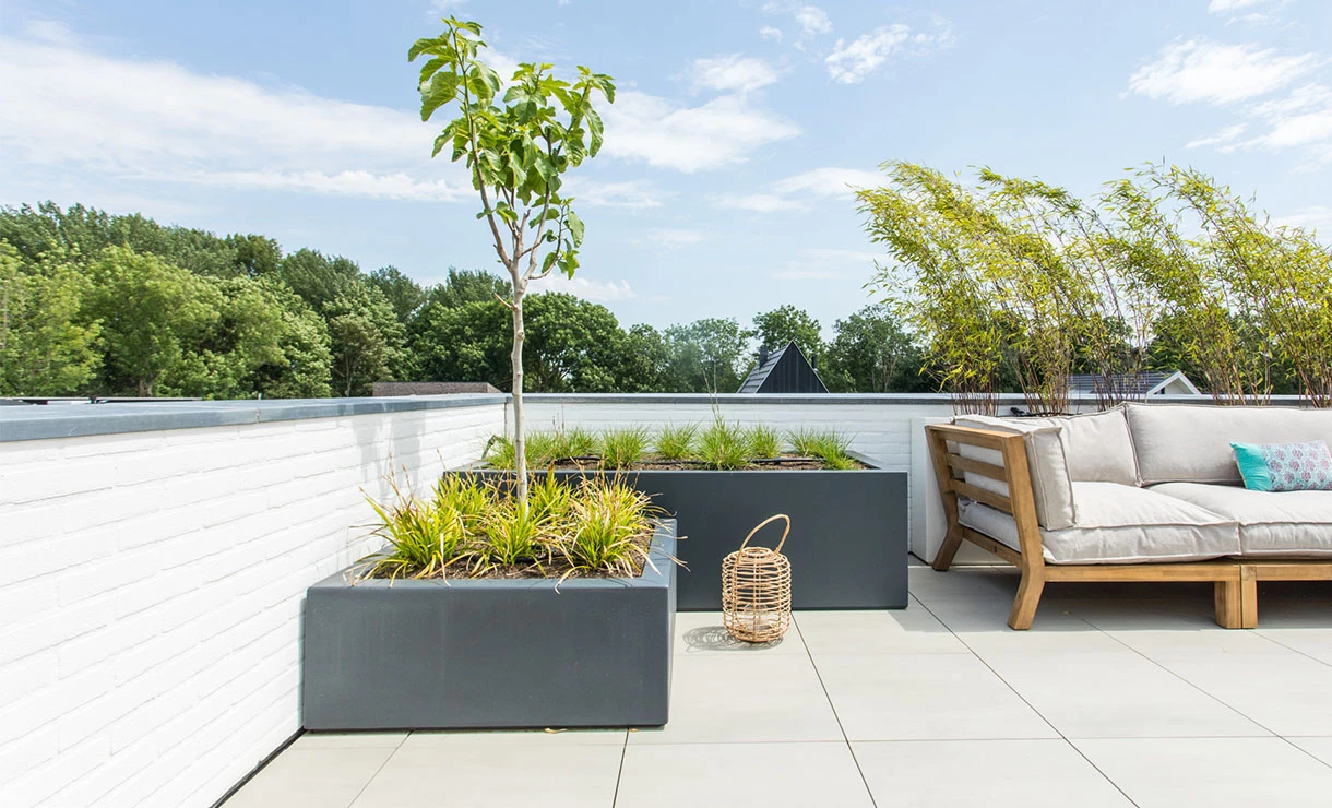 Polyester Plantenbak Met Wielen 120x50x60 Cm Adezz - Afbeelding 3