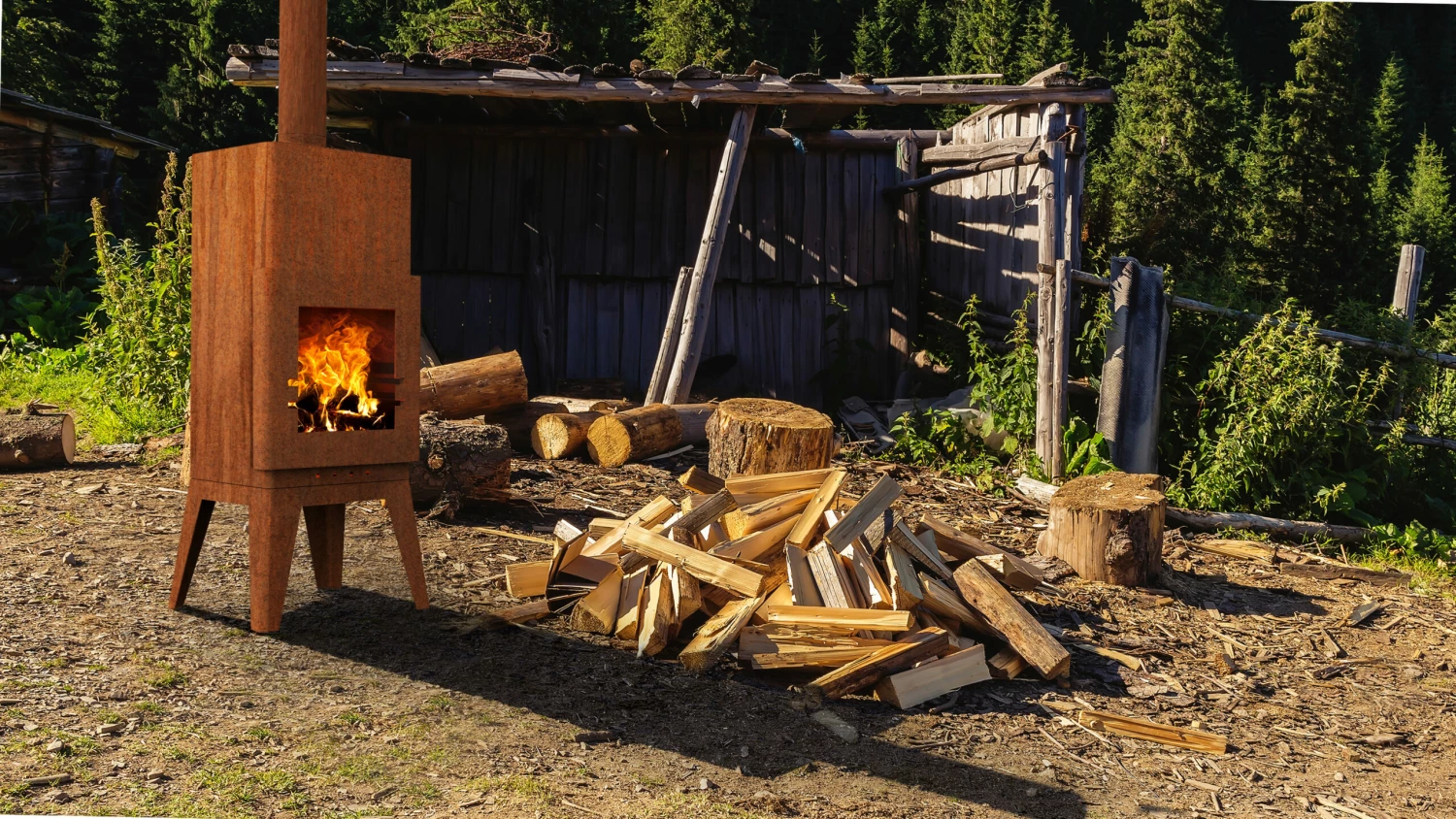 Tuinhaard Gap GA2D.150 Cortenstaal - Afbeelding 2