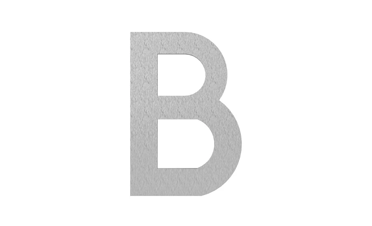 RVS Huisnummer Toevoeging B