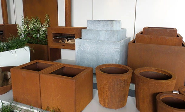 Plantenbak Cortenstaal Op Wielen 150x50x60 Cm - Afbeelding 4