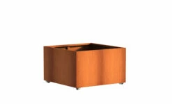Plantenbak Cortenstaal Op Wielen 100x100x60 Cm