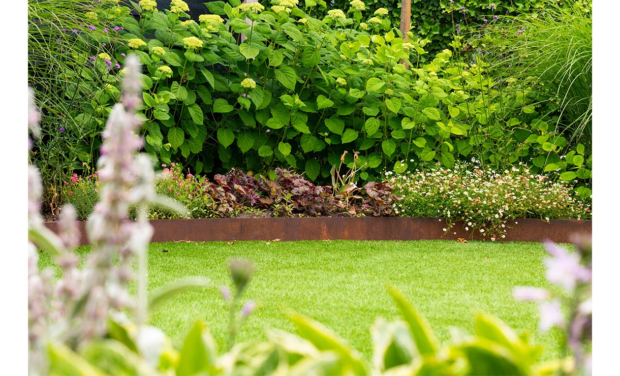 Borderrand Cortenstaal 3 Mm Hoek Geplet Buiten 30x30x39 Cm - Afbeelding 4