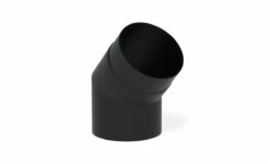 Kachelpijp Zwart Staal Bocht 45° Ø154 Mm