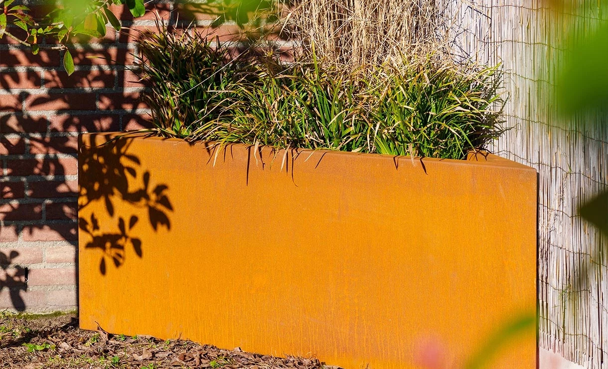 Cortenstaal Plantenbak Triangle 100 X 100 X 60 Cm - Afbeelding 3