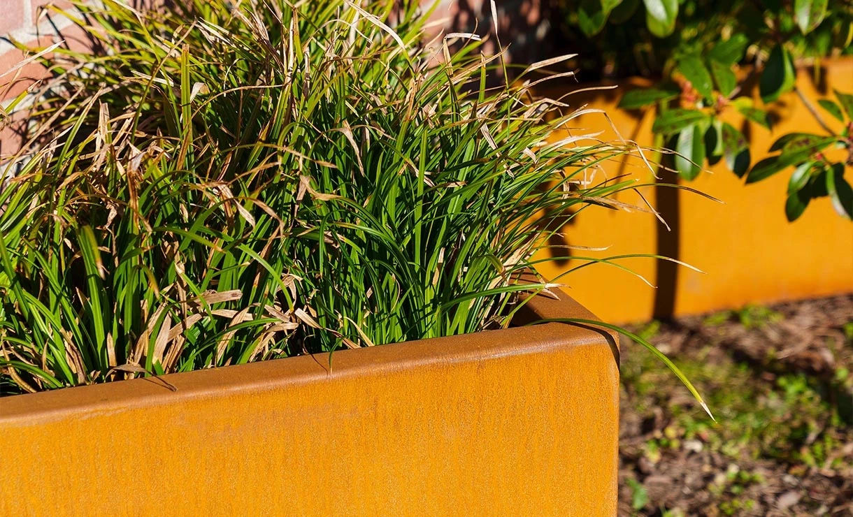 Cortenstaal Plantenbak Triangle 100 X 100 X 60 Cm - Afbeelding 4