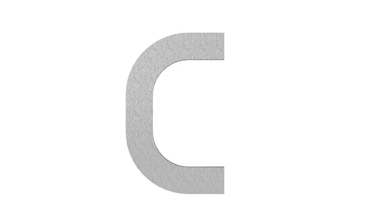 RVS Huisnummer Toevoeging C