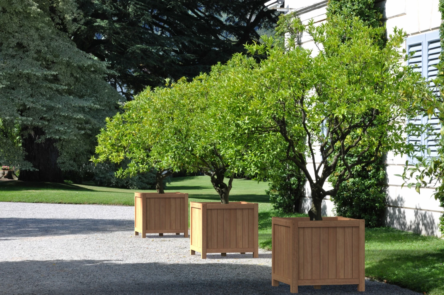 Plantenbak Hardhout 120x120x60 Cm Valencia Adezz - Afbeelding 3