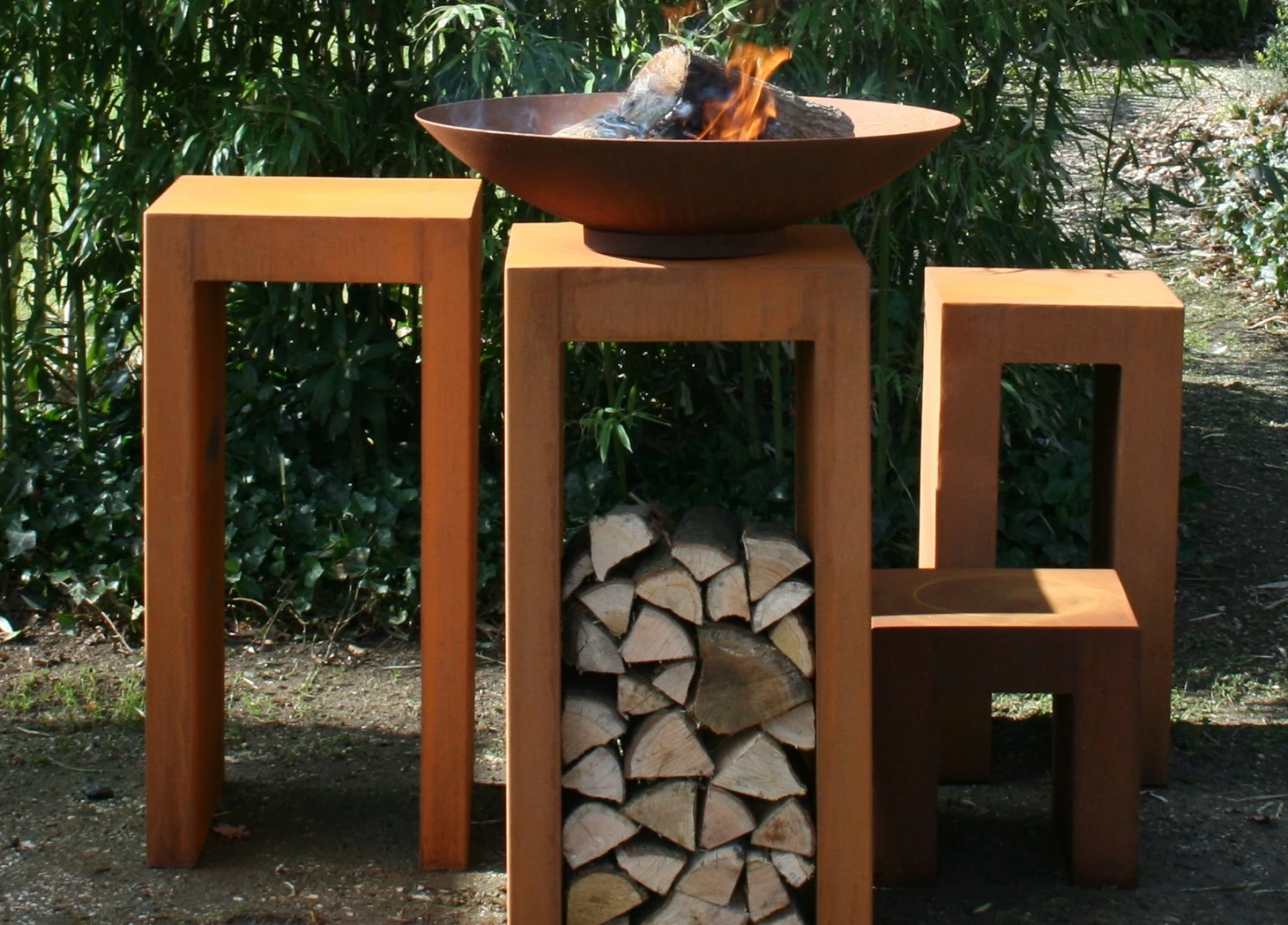 Vuurschaal Cortenstaal 80 X 21 Cm - Afbeelding 2