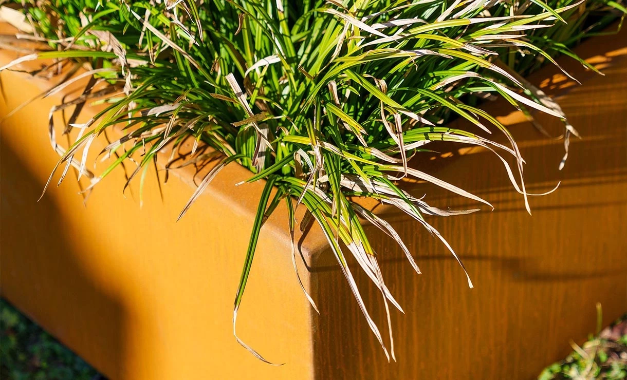 Cortenstaal Plantenbak Triangle 180 X 180 X 40 Cm - Afbeelding 5