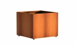 Plantenbak Cortenstaal Op Wielen 100x100x80 Cm