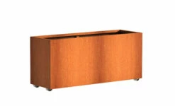 Plantenbak Cortenstaal Op Wielen 150x50x60 Cm