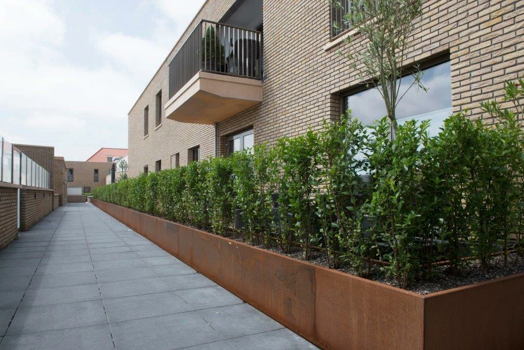 Borderrand Cortenstaal 3 Mm Hoek Geplet Buiten 30x30x39 Cm - Afbeelding 5