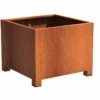 Plantenbak Cortenstaal Op Poten 100x100x80 Cm Carrez Adezz