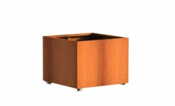 Plantenbak Cortenstaal Op Wielen 80x80x60 Cm